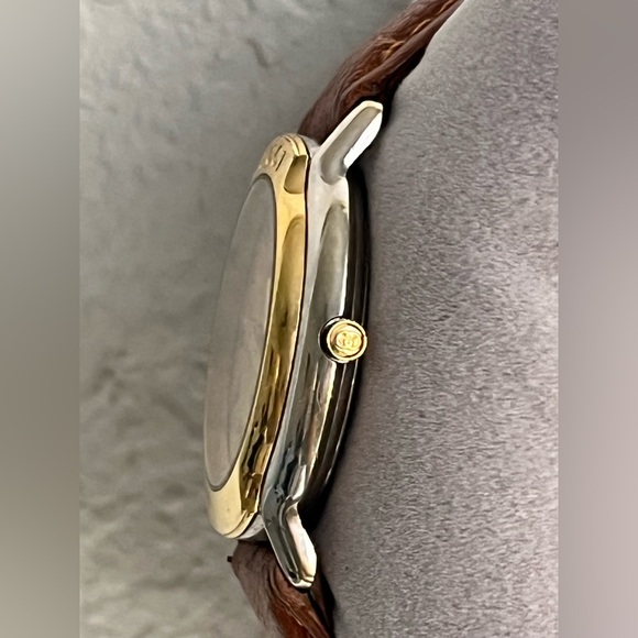 *READ.. Gucci MONDIALE Watch 8200 M brown Watch gold plated 18k - Picture 5 of 14